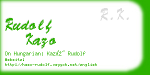 rudolf kazo business card